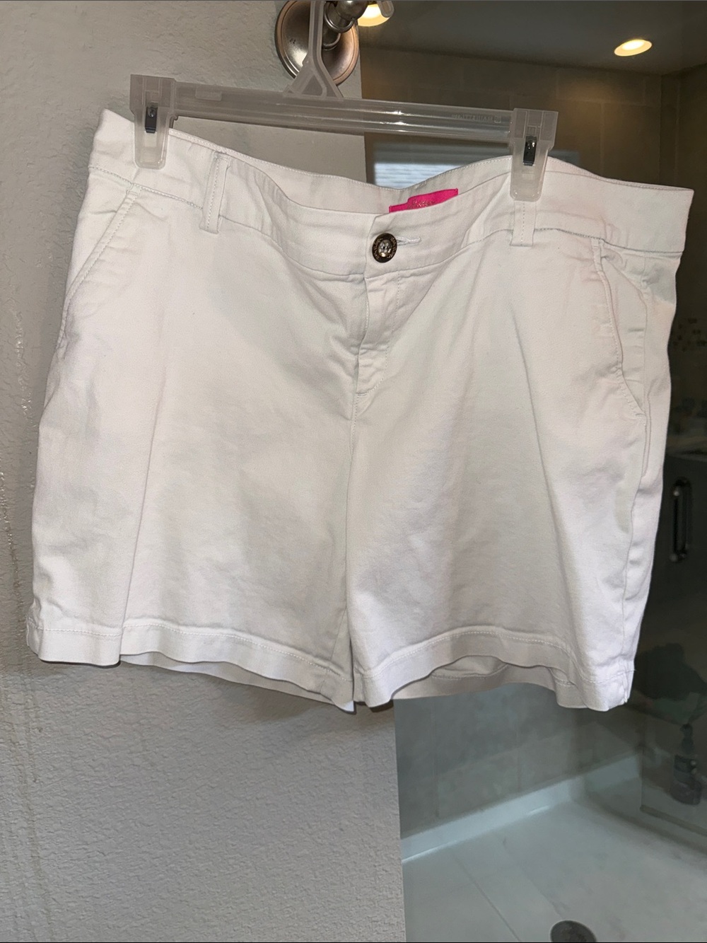 Lilly Pulitzer Jayne Shorts in White Chino Size 16
